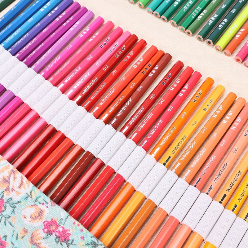 120-Color Watercolor Pencils Set, Professional Art Drawing Pencils With Roll-Up Case, Portable Painting Tools For Artists, Students & Hobbyists_voghion.com