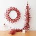 Ghirlanda natalizia artificiale di bacche rosse NUCHI con pigne, festosi rami di frutta finta per decorazioni natalizie, decorazioni per la casa e per le vetrine_voghion.com