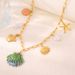 Necklace Women Golden Pendant Necklace Fashion Beach Style Turtle Conch Accessories For Women, Light Luxury High-End Feel, Non-Fading Titanium Steel_voghion.com