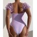 Maillot de bain une pièce sexy avec rembourrage amovible - Coupe échancrée et push-up (Maillots de bain tendance pour femmes, plage et piscine)_voghion.com