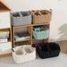 Nordic Square Storage Basket With Handles - Woven Cotton Rope Organizer For Snacks & Desk Essentials_voghion.com