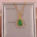 Pedat Halsketten Ifiity-förmige Kürbis Frieden Amulett Imitatio Jade Halskette gibt einen Femiie Look Licht Ad Nische_voghion.com