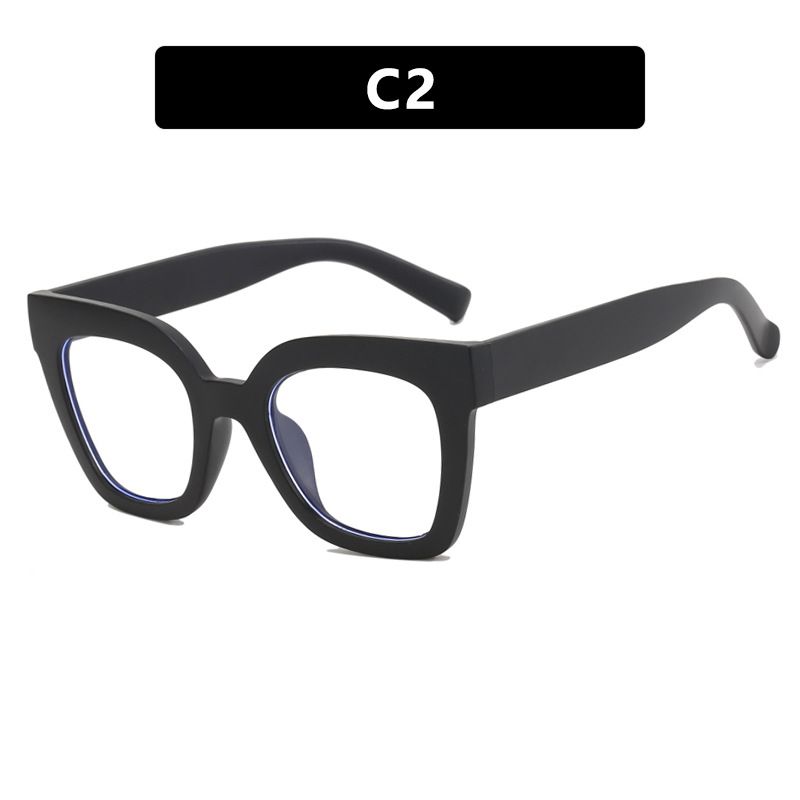 Damesbrillen Kleurmatching Cat Eye Eenvoudige platte bril Anti-blauw licht Nieuwe persoonlijkheid Brilmontuur Eenvoudig veelzijdig brilmontuur_voghion.com