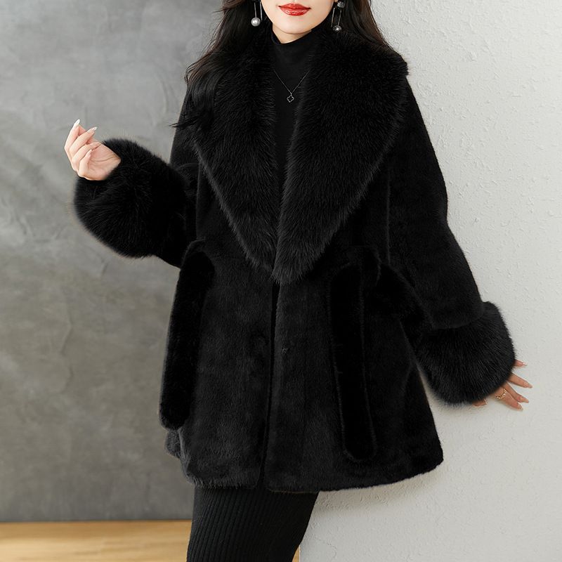 Women's Clothing New winter style winter casual loose stylish versatile fur one piece coat thickened slim plush coat_voghion.com