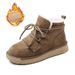 New pile and thick student warm ankle boots trend thick soles and elevating cotton shoes_voghion.com