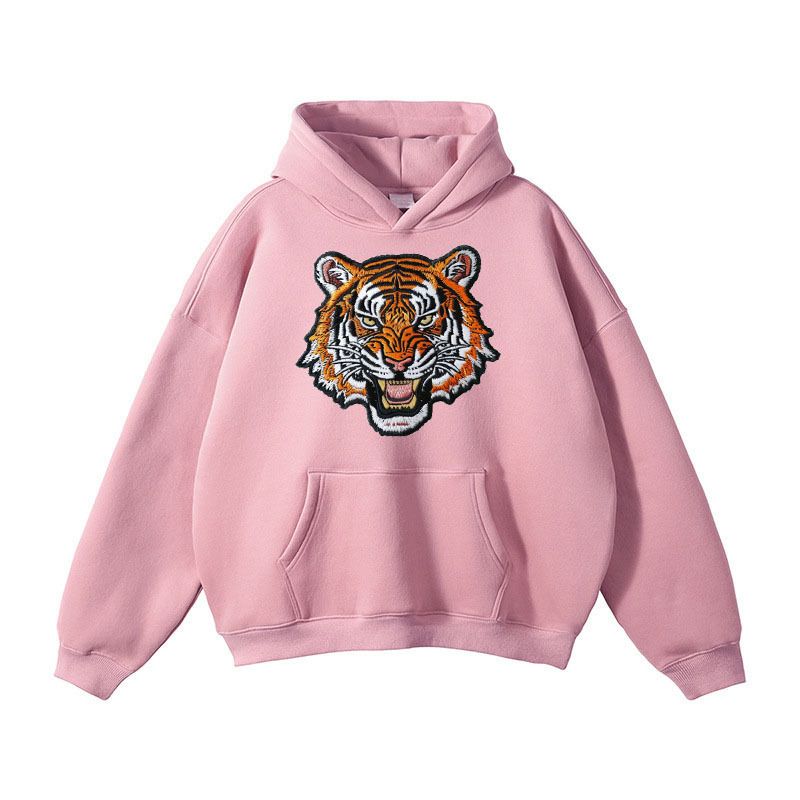 Felpa da uomo in velluto con spalle cadenti e perle 3D - Felpa con cappuccio streetwear per un look casual e alla moda_voghion.com