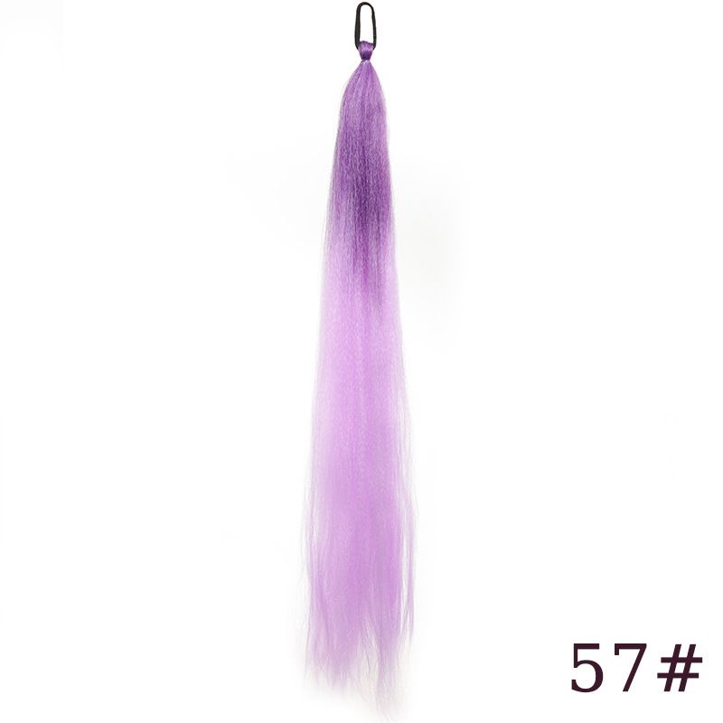 Braided synthetic wig Ponytail hairband Ponytail for women 65cm50g can be braided with extended ponytail_voghion.com