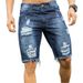 Zerrissene Retro-Stretch-Jeans für Herren im Slim Fit_voghion.com