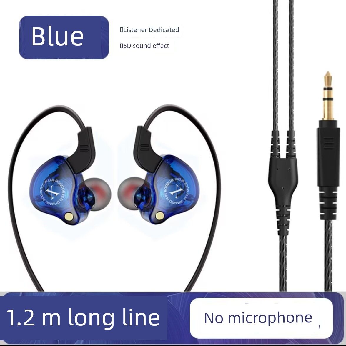 Fengge X2 Original 6d In-Ear 1.2 Med Hodetelefoner Og 3 M Langt Lydkort Monitor Uten Mikrofon_voghion.com