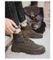 Martin Boots Men's High-top Tooling Boots Leather Retro Style Big Yellow Boots Can't Be Kicked Badly_voghion.com