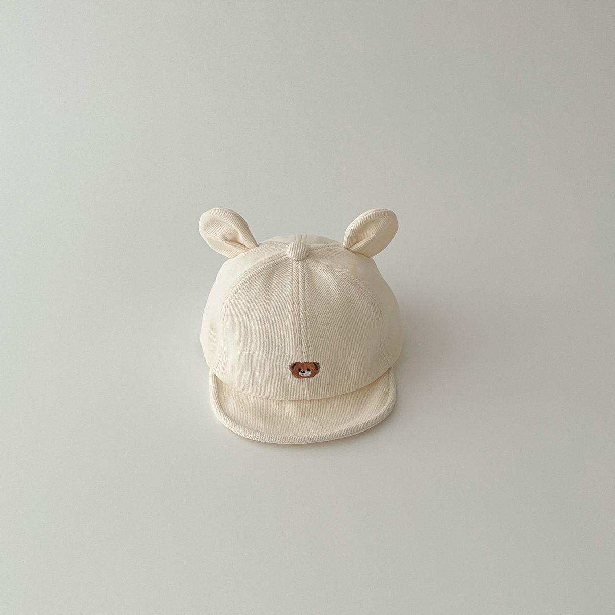 Cappello da neonato autunno e inverno, con orso dei cartoni animati, caldo e ombreggiante, berretto da neonato_voghion.com