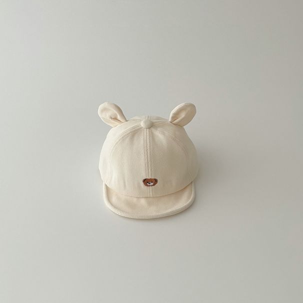 Cappello da neonato autunno e inverno, con orso dei cartoni animati, caldo e ombreggiante, berretto da neonato_voghion.com