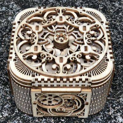 Ucraina Ugearss Stesso stile Modello di assemblaggio meccanico in legno Fai da te Fatto a mano Portagioie Giocattolo Regalo di compleanno_voghion.com