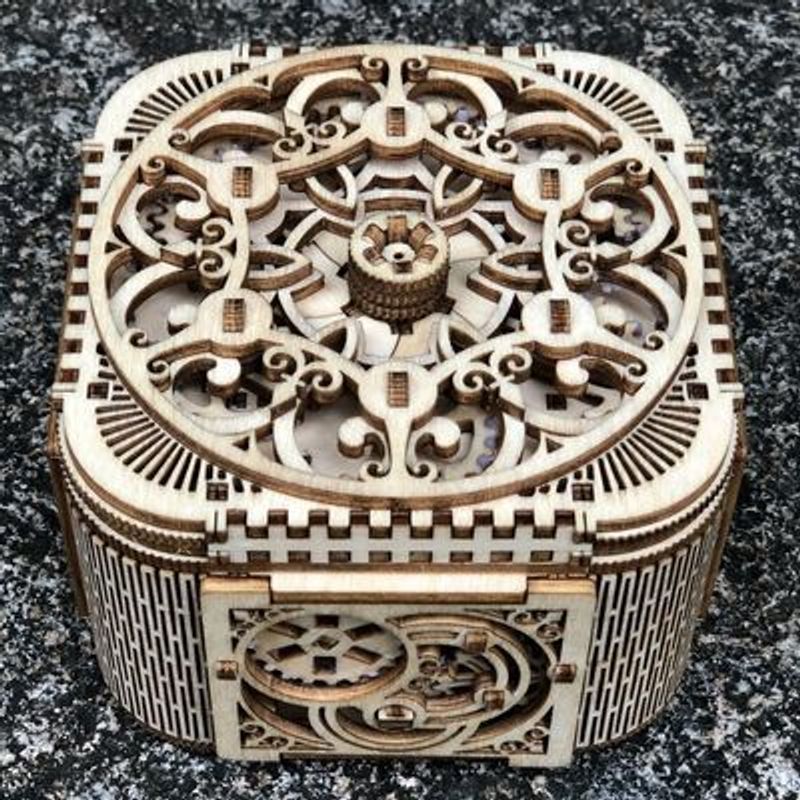 Ukraine Ugearss Same Style Wooden Mechanical Assembly Model DIY Handmade Jewelry Box Toy Birthday Gift_voghion.com