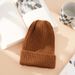 Versatile Candy Color Rabbit Fur Knitted Women's Autumn Winter Korean Style Number Patch Pullover Warm Wool Hat_voghion.com