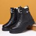 Herren Leder Trend Baumwollschuhe Winter plus Fleece warme Wollarbeitsstiefel High Top Herren Schneestiefel_voghion.com