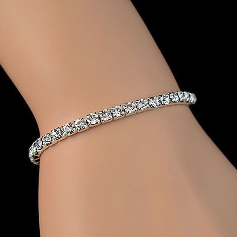Luxurious Geometric Metal Inlay Rhinestones Women's Bracelets_voghion.com