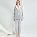 Women's Cozy Fleece Pajama Set With Kangaroo Pocket - Winter Warm Sleepwear & Loungewear For Home, Soft And Comfortable, Plus Size Available_voghion.com