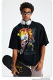 Maglietta da uomo a maniche corte con stampa a pipistrello Dark Clown, maglietta da uomo ampia alla moda di strada americana_voghion.com