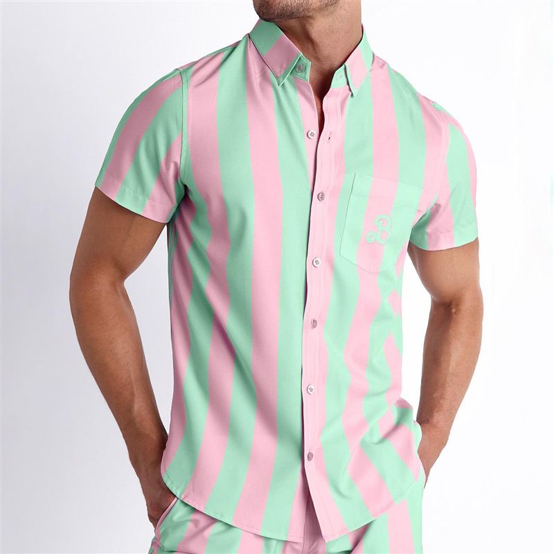Men's Clothing  new casual short-sleeved shirt 3D printed Hawaiian short-sleeved shirt cross-border hot style_voghion.com