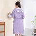 Soft Touch Micro Fleece Huva Morgonrock Plysch Lång Spa Robe Absorberande Morgonrock_voghion.com