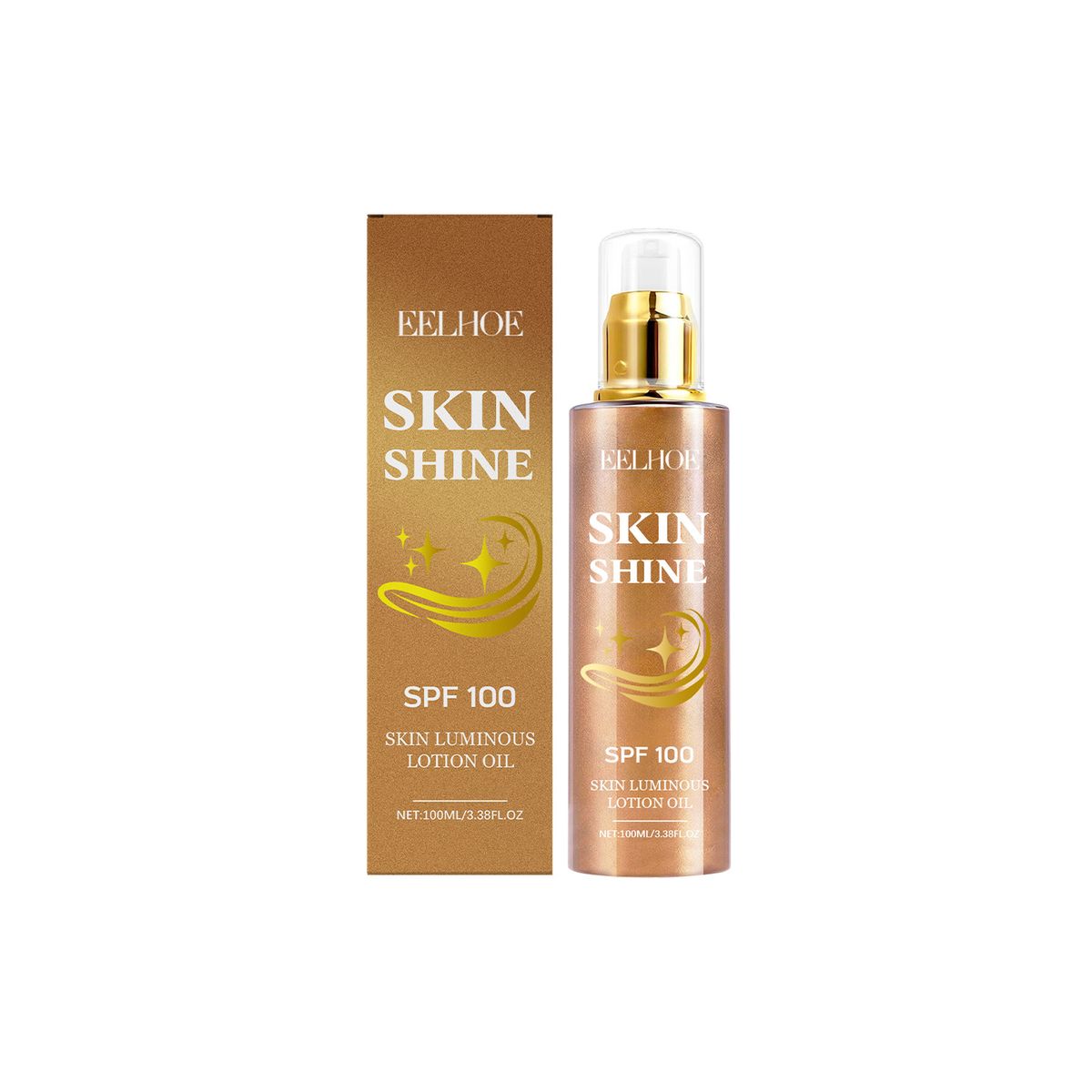 EELHOE Brightening Glitter Lightweight Moisturizing Body Skin Application Shiny Highlight Refreshing Protective Oil_voghion.com