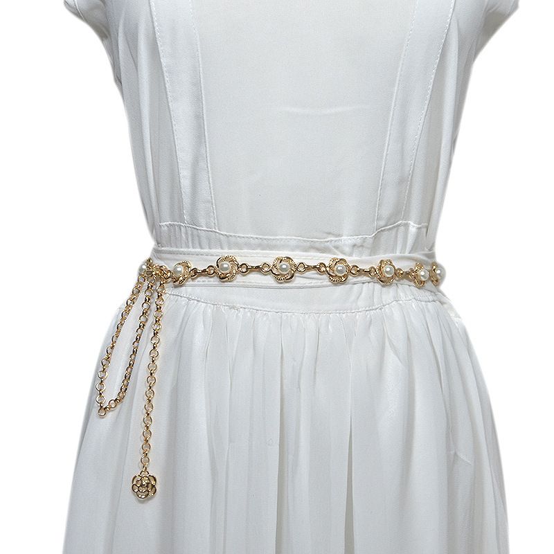 Women's Fashion Decoration For Dresses And Suits Versatile Sweater Chain Waist Seal Summer Ins Style Belt_voghion.com