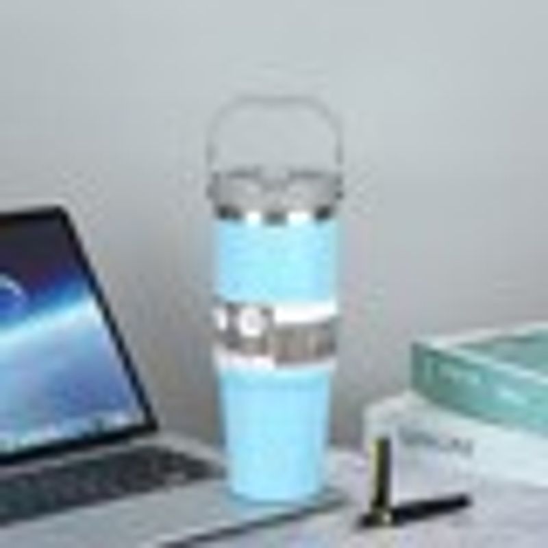 30oz/20oz Stainless Steel Vacuum Insulated Tumbler With Handle & Straw – Leakproof Travel Mug For Hot/Cold Drinks, Office & Outdoor Use_voghion.com