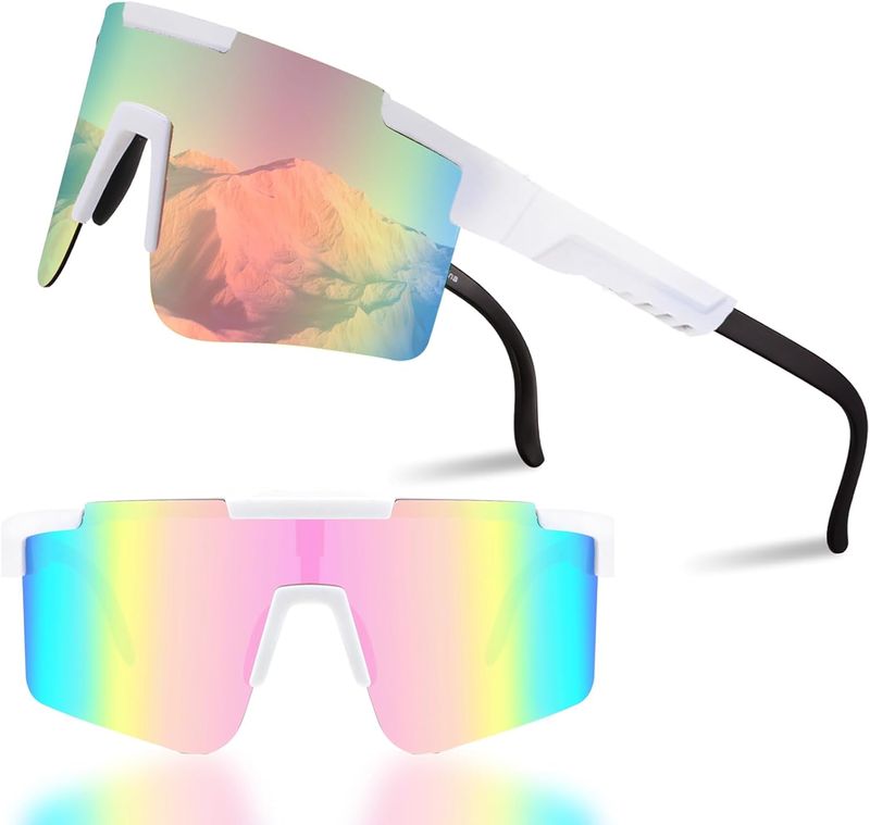 1 X Quick Rave Sunglasses Men And Women, With Adjustable Arms, Sports Road Bike Polarised UV400 Safety Glasses, Cycling_voghion.com