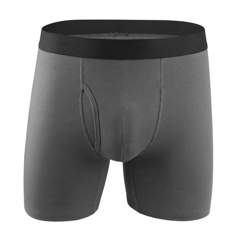 Men's Underwear Open Hole Boxer Shorts Side Opening Extended Style Sports_voghion.com