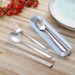 Set di posate in acciaio inossidabile 304 in stile coreano: cucchiaio, forchetta e bacchette portatili con custodia estraibile (essenziali per Bento Box, lavabili in lavastoviglie)_voghion.com
