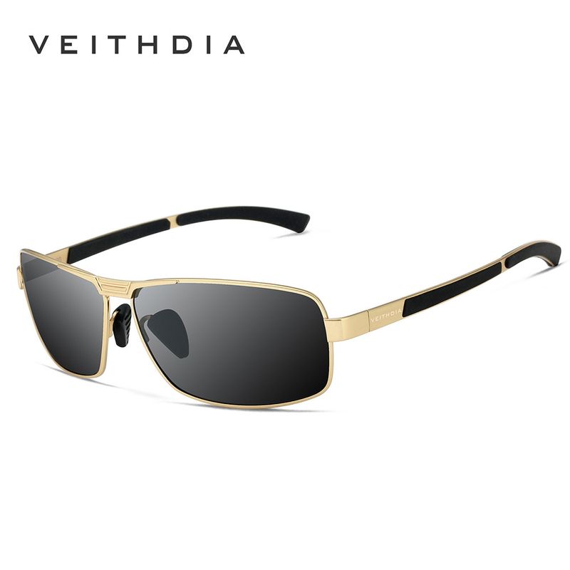 Unisex Accessories square frame polarized anti ultraviolet sunglasses non slip mirror legs golden sunglasses _voghion.com