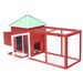 Chicken Coop with Nest Box Red 74.8"x28.3"x40.2" Solid Firwood_voghion.com