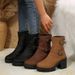 Autumn and winter fashion belt buckle explosive ankle boots cotton boots fashion boots_voghion.com