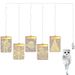 3D Christmas Hanging Lights With Remote Control, 2M LED String Lights For Indoor Decoration, Snowman & Reindeer Design_voghion.com