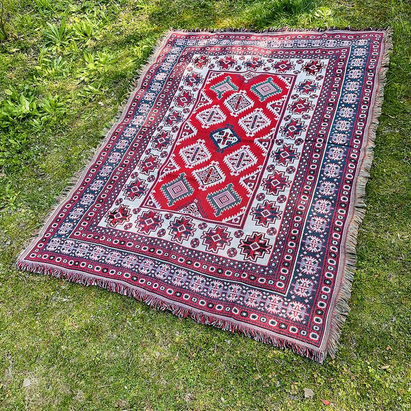 Woven picnic outdoor sofa multifunctional thread Bohemian blanket, camping carpet_voghion.com