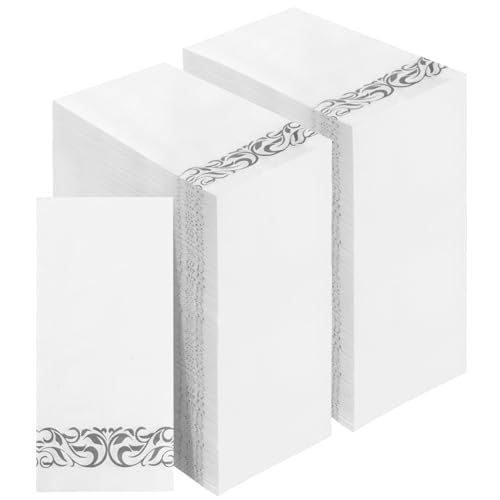 Confezione da 100 fazzoletti con finiture dorate - Assorbenti a 3 strati per feste_voghion.com