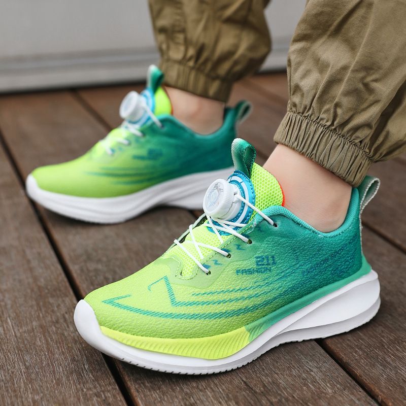 Men’s Shoes Mesh double mesh breathable rotating buckle children's sports shoes youth running shoes actual combat basketball shoes non slip_voghion.com