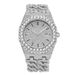 Herrenuhr Hip Hop Iced Diamond Watch Herrenmode Cuban Chain Quarzuhr_voghion.com