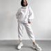 "Oversized Hooded Sweatshirt & Drawstring Jogger Pants Set – Streetwear Essentials (White/Black/Gray)"_voghion.com