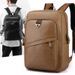 Men's Bags Backpack Men's Simple Casual Business Computer Bag Middle School Student High School College Student Schoolbag Boys PU Leather Backpack_voghion.com