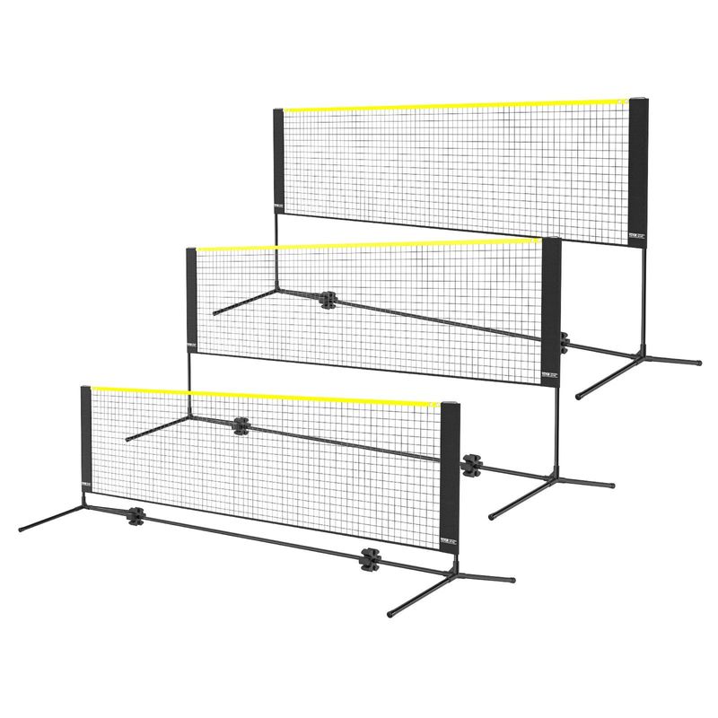VEVOR Badminton Net, Height Adjustable Volleyball Net, 10ft Wide Foldable Pickleball Net, Portable Easy Setup Tennis Net Set With Poles, Stand And Carry Bag, For Kids Backyard Game Indoor Outdoor Use_voghion.com