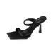 High Heel Slippers 2025 Summer New Style Square Headed Open Toe Thin Heels, Straight Line, Wearing Sandals For Women_voghion.com