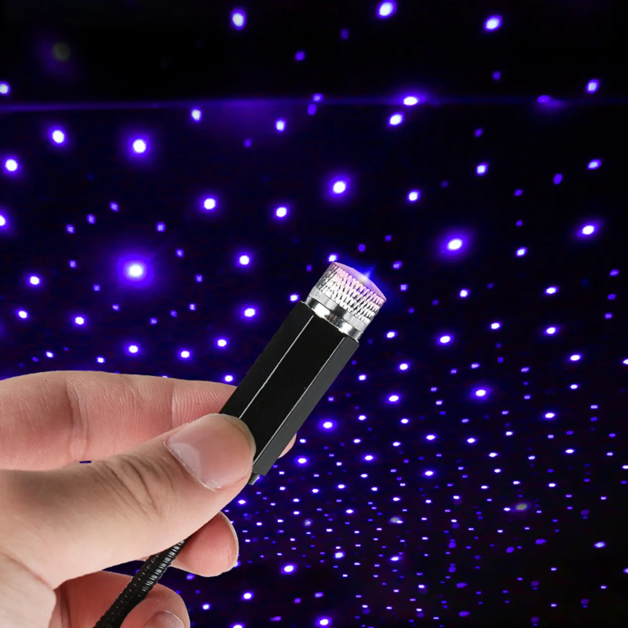 Ambient Star Light zvaigžņots USB metāla modificēta jumta interjera dekora lampas projektors automašīnai_voghion.com