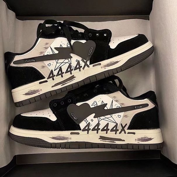 Influencer Populär Sneakers Nischesch Original Chic Schong Männer Villsäiteg Graffiti Amerikanesch Casual Fraemoud_voghion.com