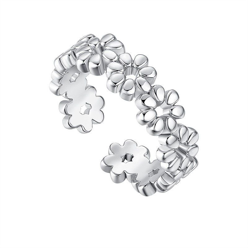 Anello aperto per piede da donna in argento puro, alla moda e popolare_voghion.com