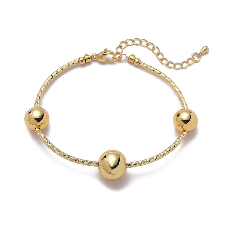 Verstellbares Glücksperlen-Armband- und Halsketten-Set für Damen – 18 Karat vergoldete runde Perlenkette, Boho-Chic-Accessoire für den Alltag, Schmuckset_voghion.com