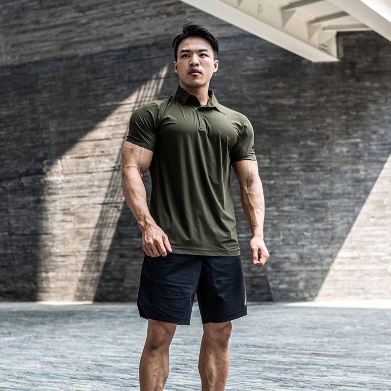 Berserk Spot Goods Seamless Adhesive Polo Shirt_voghion.com