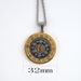 Classic and Creative Titanium Round Card Rotatable Twelve Zodiac Signs, Nine Palaces, Eight Trigrams, Manjusri Pendant,_voghion.com