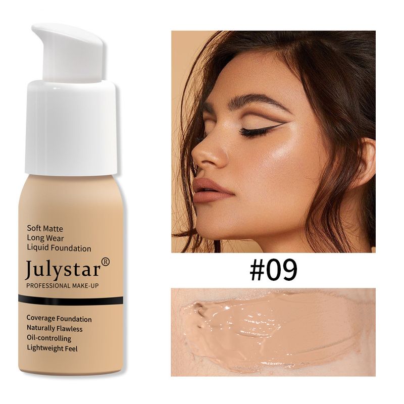 Julysatr concealer make-up Holdbar, naturlig, fugtgivende og makeup reparation flydende foundation_voghion.com